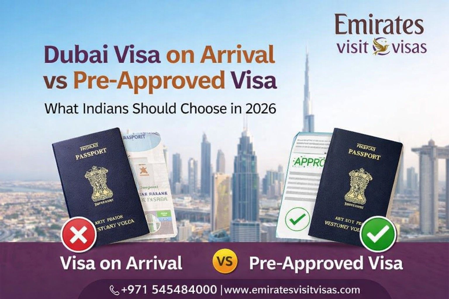 Dubai Visa on Arrival vs Pre-Approved Visa: What Indians Should Choose in 2026